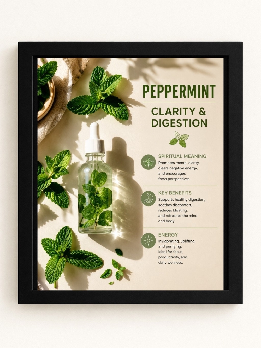 Peppermint A.I. Art Print . 8x10 Frame